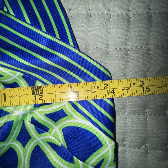 Gretchen Scott Isosceles Biltmore Rykell Sleeveless Dress Blue/Green Size XXS - Picture 3 of 9